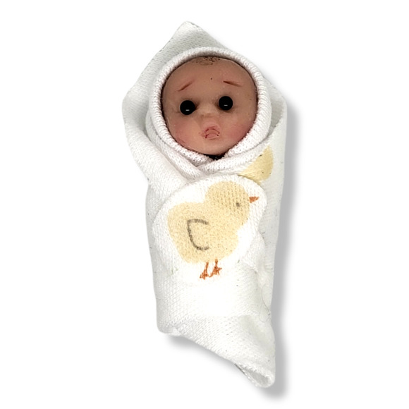 Handmade in England Micro Swaddled Baby Doll - Picture 1 of 5